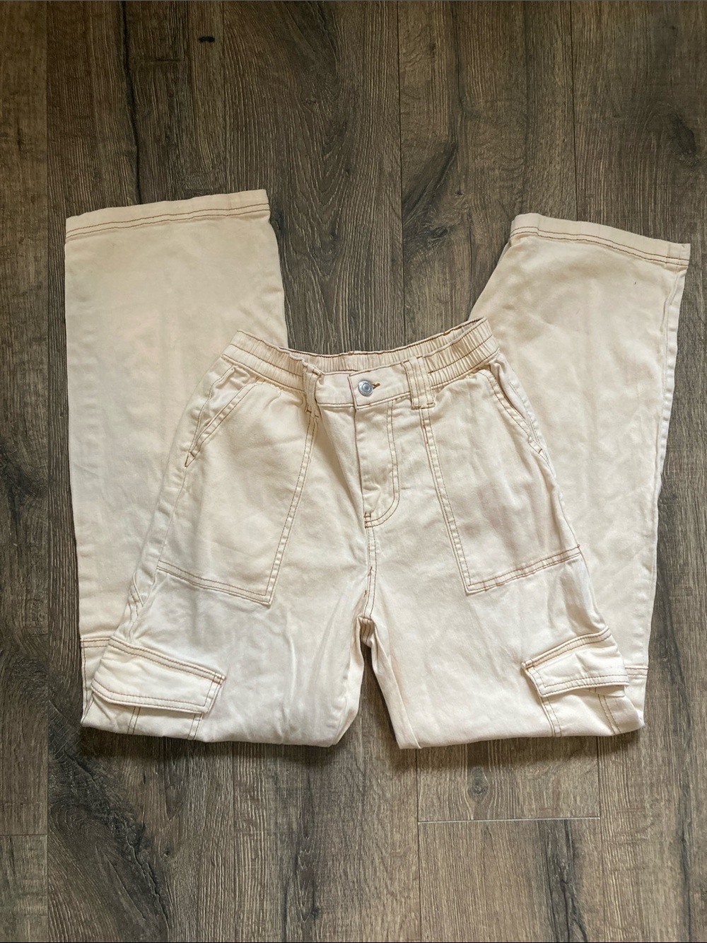 FREE with any order, No Boundaries Cream Drawstring Waist Pants